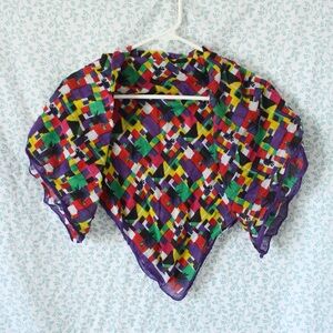 VTG 80s Passports Funky Square Scarf